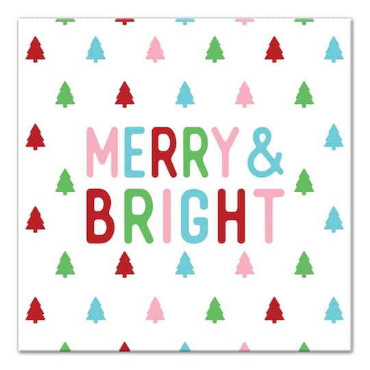 Merry and Bright 12x12 Canvas Wall Art